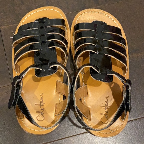 Cole Haan black apple fisher sandal toddler sz 9 - Picture 3 of 7